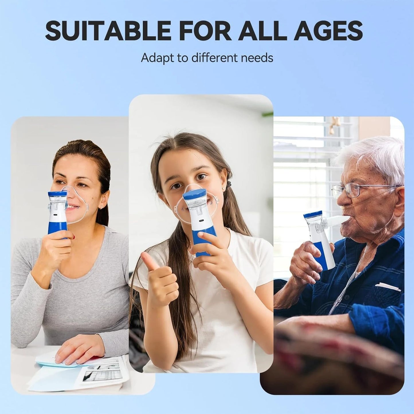 MCP Compact Portable Mesh Nebulizer for Travel for Kids and Adult